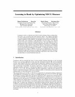 Research paper thumbnail of Learning to rank by optimizing ndcg measure