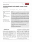 Research paper thumbnail of Effects of osteoarthritis on age-at-death estimates from the human pelvis