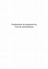 Research paper thumbnail of Fundamentos de programación, Guía de autoenseñanza