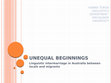 Research paper thumbnail of Unequal beginnings: linguistic intermarriage in Australia between migrants and locals