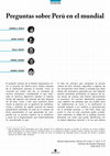 Research paper thumbnail of La sociedad peruana vista desde la clasificación al mundial