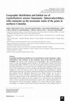 Research paper thumbnail of Geographic distribution and habitat use of Lepidoblepharis miyatai (Squamata: Sphaerodactylidae), with comments on the taxonomic status of the genus in northern Colombia