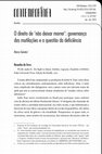 Research paper thumbnail of GAVERIO, Marco. O direito de nao deixar morrer - governanca das Mutilacoes e a questao da deficiencia. Resenha de PUAR, Jasbir K. e Right to Maim: Debility, Capacity, Disability