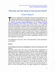 Research paper thumbnail of CUCD Bulletin Report, Diversity & the Study of the Ancient World Event Report