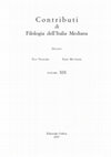 Research paper thumbnail of Contributi di filologia dell'Italia mediana (CoFIM) - indice del volume XIX (2005)