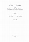 Research paper thumbnail of Contributi di filologia dell'Italia mediana (CoFIM) - indice del volume XV (2001)