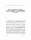 Research paper thumbnail of Género, antropogénesis y poshistoria. Una lectura comparada entre La mano izquierda de la oscuridad de Ursula K. Le Guin y la filosofía hegeliana según Kojève