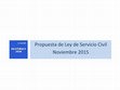 Research paper thumbnail of PRESENT PROP REFORMA SERVICIO CIVIL 2015