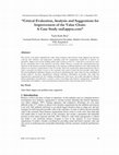 Research paper thumbnail of " Critical Evaluation, Analysis and Suggestions for Improvement of the Value Chain- A Case Study onZappos.com "