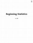 Research paper thumbnail of Beginning Statistics v. 1.0