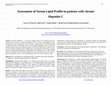 Research paper thumbnail of Assessment of Serum Lipid Profile in Patients With chronic Hepatitis C