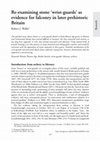 Research paper thumbnail of Re-examining prehistoric stone ‘wrist-guards’ as evidence for falconry in later prehistoric Britain.  Antiquity 88(340): 411-424