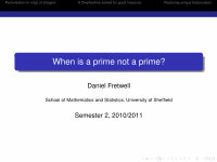 Research paper thumbnail of When is a prime not a prime?