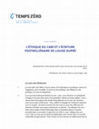 Research paper thumbnail of L'ÉTHIQUE DU CARE ET L'ÉCRITURE POSTMILLÉNAIRE DE LOUISE DUPRÉ Le care est littéraire