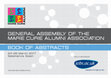 Research paper thumbnail of MARIE CURIE-General Assembly of the Marie Curie Alumni Association 2017