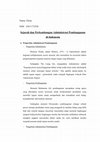 Research paper thumbnail of Sejarah dan Perkembangan Administrasi Pembangunan di Indonesia