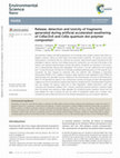 Research paper thumbnail of Environmental Science Release, detection and toxicity of fragments generated during artificial accelerated weathering of CdSe/ZnS and CdSe quantum dot polymer composites