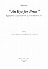 Research paper thumbnail of " An Eye for Form " Epigraphic Essays in Honor of Frank Moore Cross Edited by