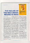 Research paper thumbnail of The Failure of the Neo-liberal Regime in India