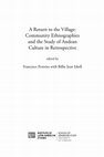 Research paper thumbnail of A Return to the Village: Community Ethnographies and the Study of Andean Culture in Retrospective