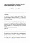 Research paper thumbnail of Algoritmos en la educacion