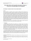 Research paper thumbnail of The Cashless Policy and Foreign Direct Investment in Nigeria: A Vector Error Correction Model (VECM) Approach