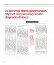 Research paper thumbnail of 15 Temmuz Darbe Girişiminin Siyaset Sosyolojisi Açısından Düşündürdükleri/ Mehmet Karakaş