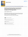 Research paper thumbnail of Teaching and learning about sexual histories during undergraduate medical education: a comparison of two approaches