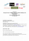 Research paper thumbnail of Programme Groupe de travail « CORPUS : Étude du mobilier métallique et de l'instrumentum » 6 e table ronde