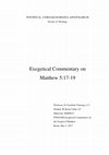 Research paper thumbnail of Exegetical Commentary on Matthew 5:17-19