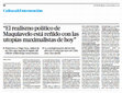 Research paper thumbnail of La Tercera. "El realismo político de Maquiavelo está reñido con las utopías maximalistas de hoy"