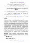 Research paper thumbnail of The effects of collaboration on research performance of universities: An Analysis by Federal District and Scientific Fields in Russia