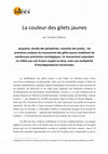 Research paper thumbnail of La couleur des gilets jaunes