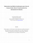 Research paper thumbnail of Elaboración de una Rúbrica Socioformativa para el área de Ciencias Sociales. Hacia la Transformación de los Instrumentos de Evaluación