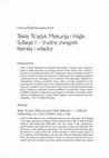 Research paper thumbnail of Tekle Ts'adyk Mekurija i Hajle Syllasje I – trudny związek literata i władcy