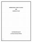 Research paper thumbnail of INTERNATIONAL COURT OF JUSTICE AND SOURCES OF LAW