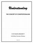 Research paper thumbnail of UNDERSTANDING THE CONCEPT OF CONSTITUTIONALISM