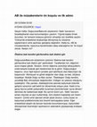 Research paper thumbnail of AB ile müzakerelerin ön koşulu ve ilk adımı