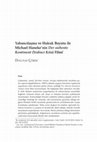 Research paper thumbnail of Yabancılaşma ve Hukuk Boyutu ile Michael Haneke’nin Der siebente Kontinent (Yedinci Kıta) Filmi [Dolunay Çörek]