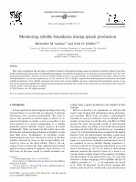 Research paper thumbnail of Monitoring syllable boundaries during speech production