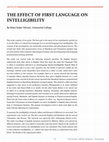 Research paper thumbnail of The effect of first language on intelligibility