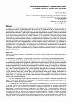 Research paper thumbnail of Trends économiques sous l’Empire romain tardif: un modèle comme le meilleur outil analytique