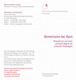 Research paper thumbnail of Flyer_Gemeinsinn bei Kant 2019.pdf