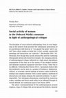 Research paper thumbnail of Social activity of women in the Dobrzeń Wielki commune in light of anthropological critique