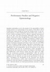 Research paper thumbnail of Performance Studies and Negative Epistemology