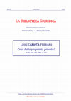 Research paper thumbnail of Luigi Cariota-Ferrara, Crisi della proprietà privata? (1961)