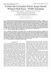 Research paper thumbnail of Evaluasi dan Uji Kualitas Website dengan Metode Webqual (Studi Kasus : STMIK Sumedang