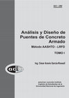 Research paper thumbnail of ANALISIS Y DISEÑO DE PUENTES DE CONCRETO ARMADO, METODO AASHTO -LRFD TOMO I