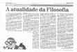 Research paper thumbnail of A atualidade da filosofia -