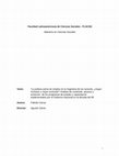 Research paper thumbnail of La política activa de empleo en la Argentina de los noventa: ¿mayor inclusión o mejor exclusión?